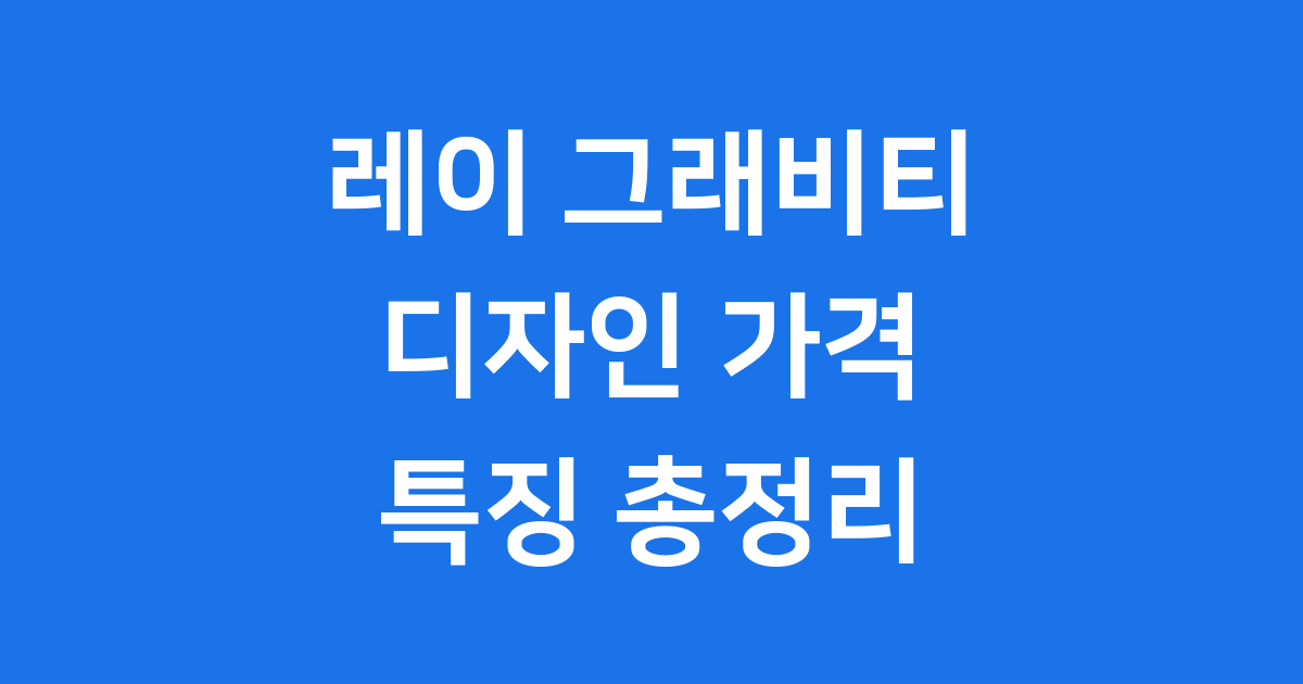 레이 그래비티 디자인 가격 특징