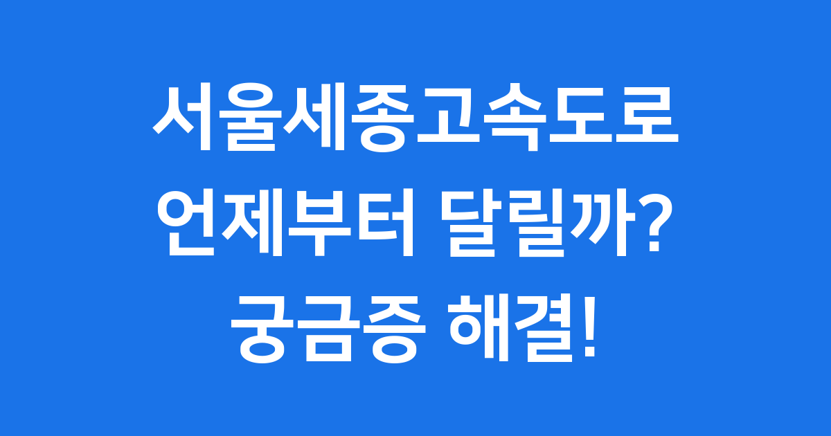 서울세종고속도로
