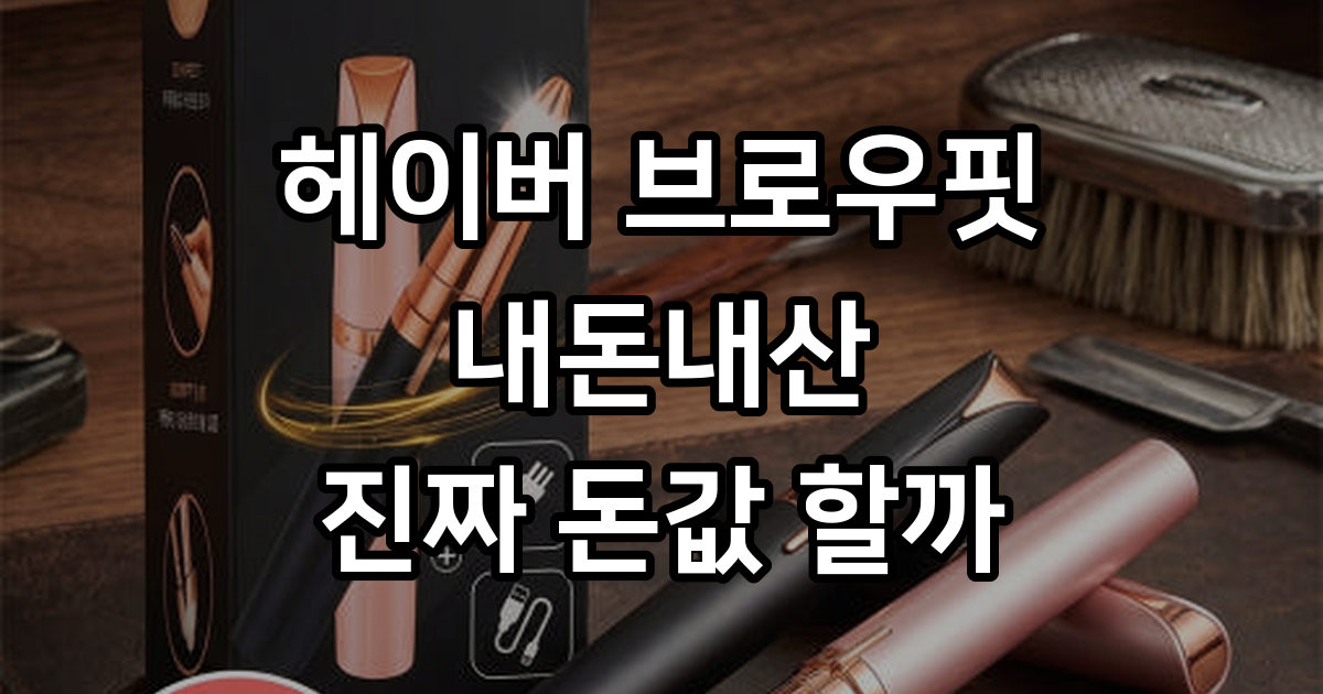 헤이버 1+1 브로우핏 전동 휴대용 눈썹정리기 코털제거기 잔털 트리머 : 헤이버