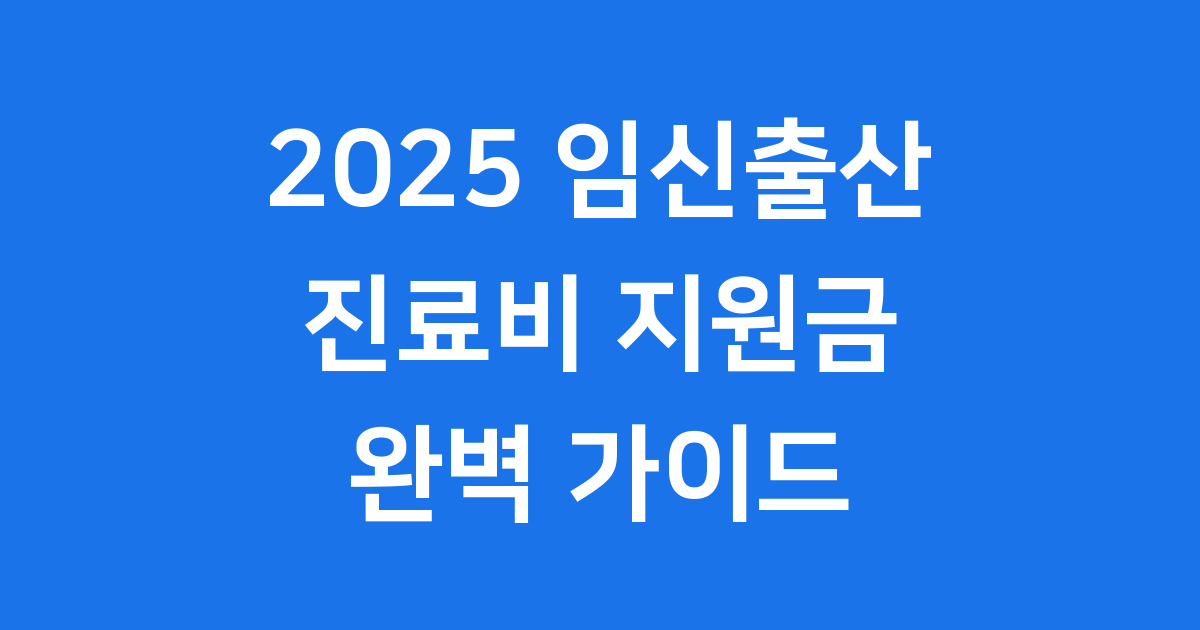 2025 임신출산 진료비 지원금 신청 자격요건 및 사용처 총정리