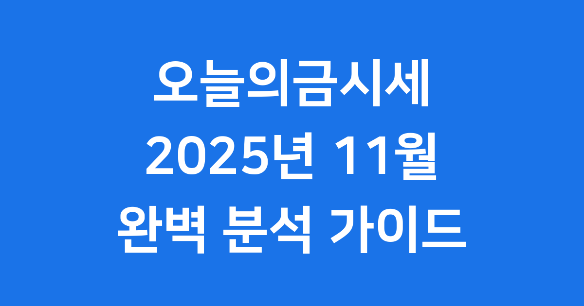 오늘의금시세