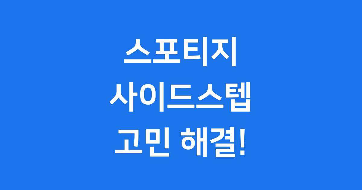스포티지 사이드스텝 설치 가격 선택