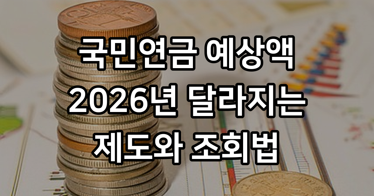 국민연금 예상연금액 조회