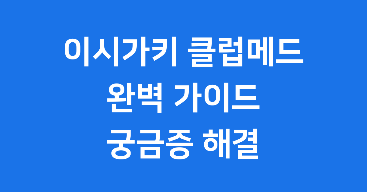 이시가키 클럽메드 완벽 가이드