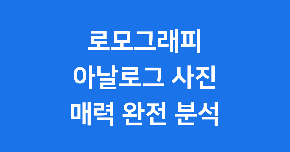 로모그래피 아날로그 사진 매력 완전 분석