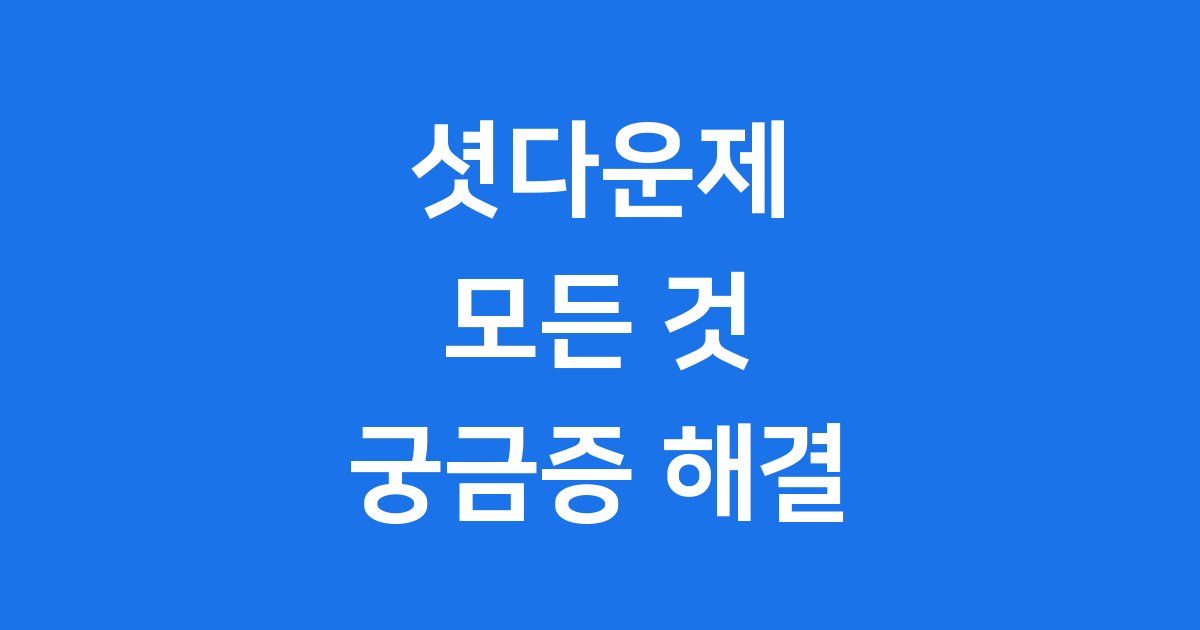 셧다운제 모든 것 도입 배경 폐지 후속