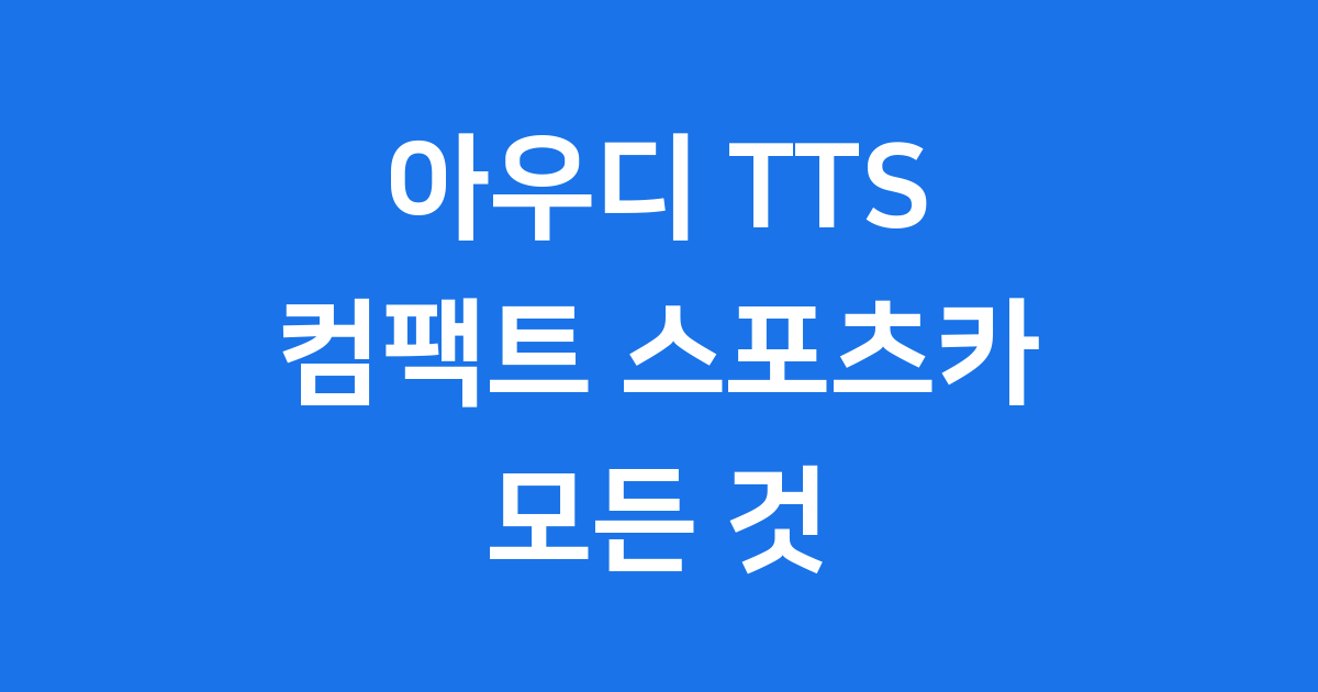 아우디 TTS의 모든 것