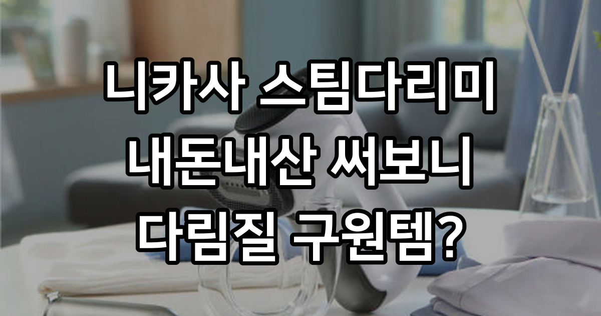 니카사 진공흡착 스팀다리미 써보니 의외의 단점 발견