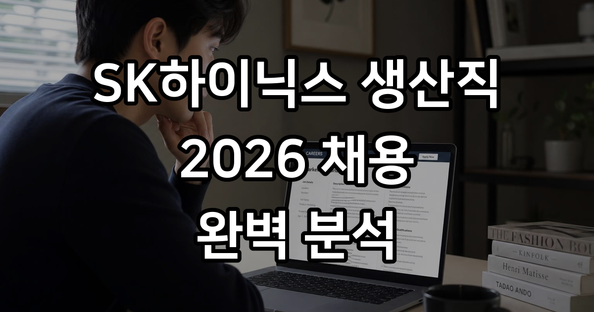 SK하이닉스 생산직 2026 채용 연봉 자격조건