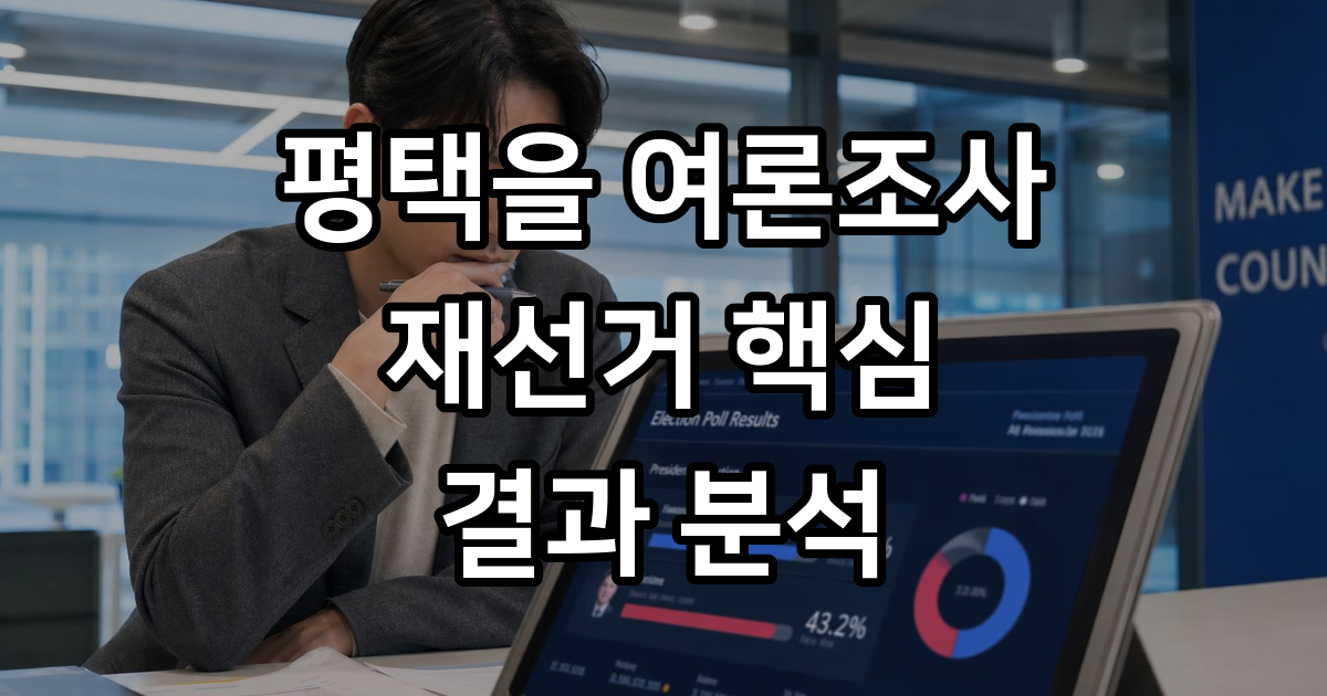 평택을 여론조사 핵심 결과와 의미 분석