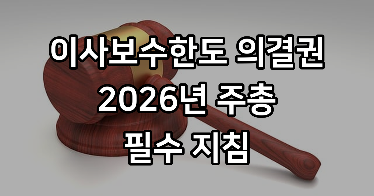 이사보수한도 승인 의결권