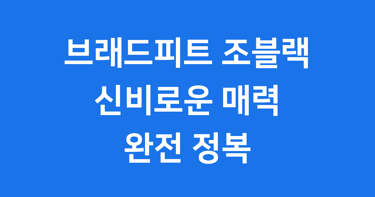 브래드피트 조블랙 영화 분석과 메시지