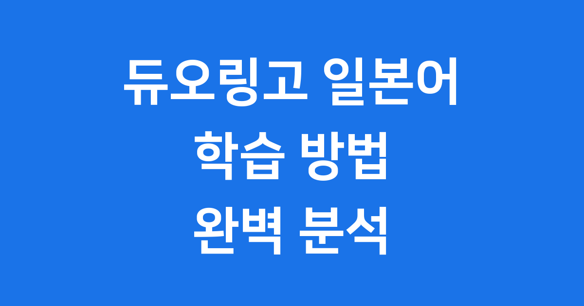 듀오링고 일본어, 정말 괜찮을까? 🤔