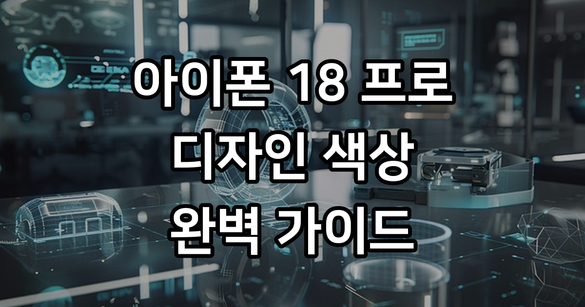아이폰 18 프로 디자인 색상