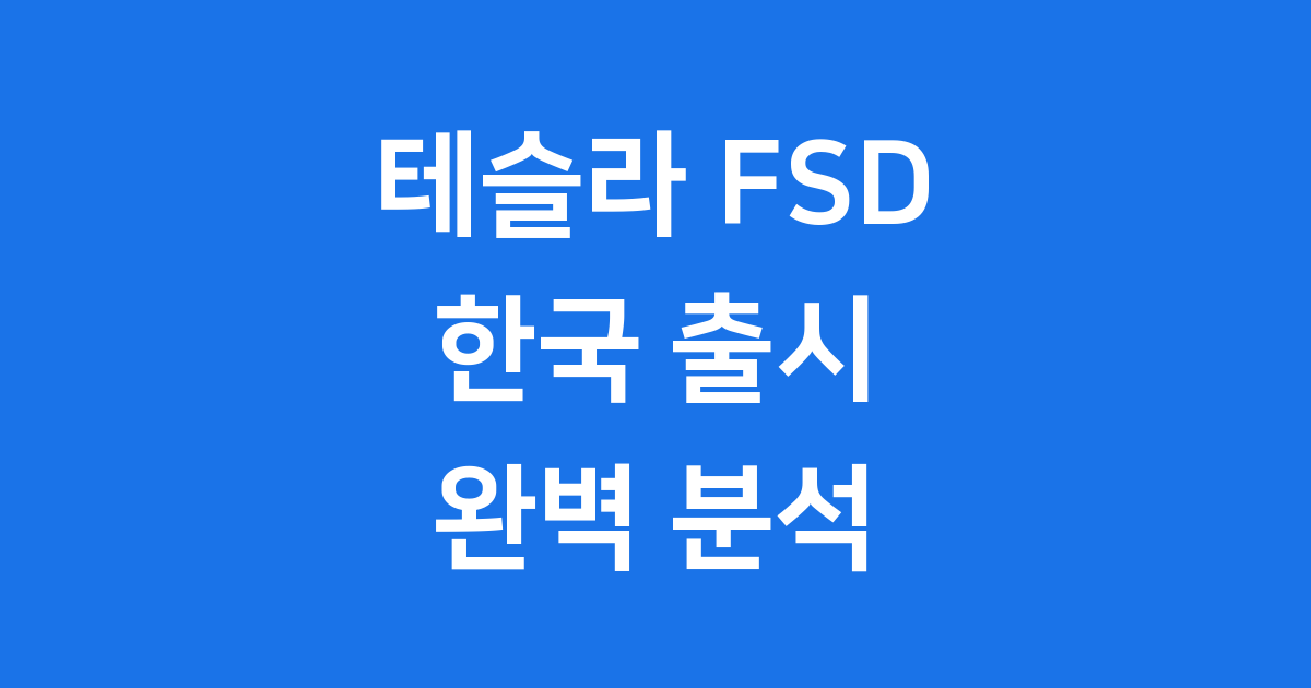 국내 출시 확정 테슬라 FSD 반드시 알아야 할 주의사항