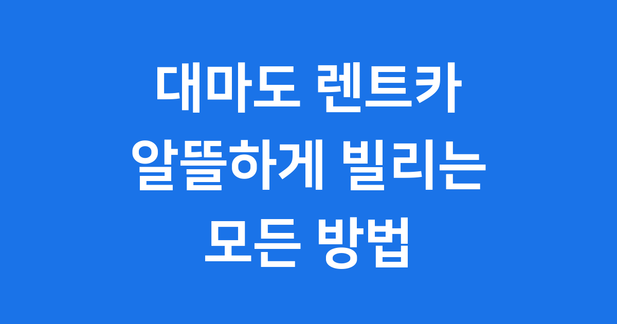 대마도 렌트카