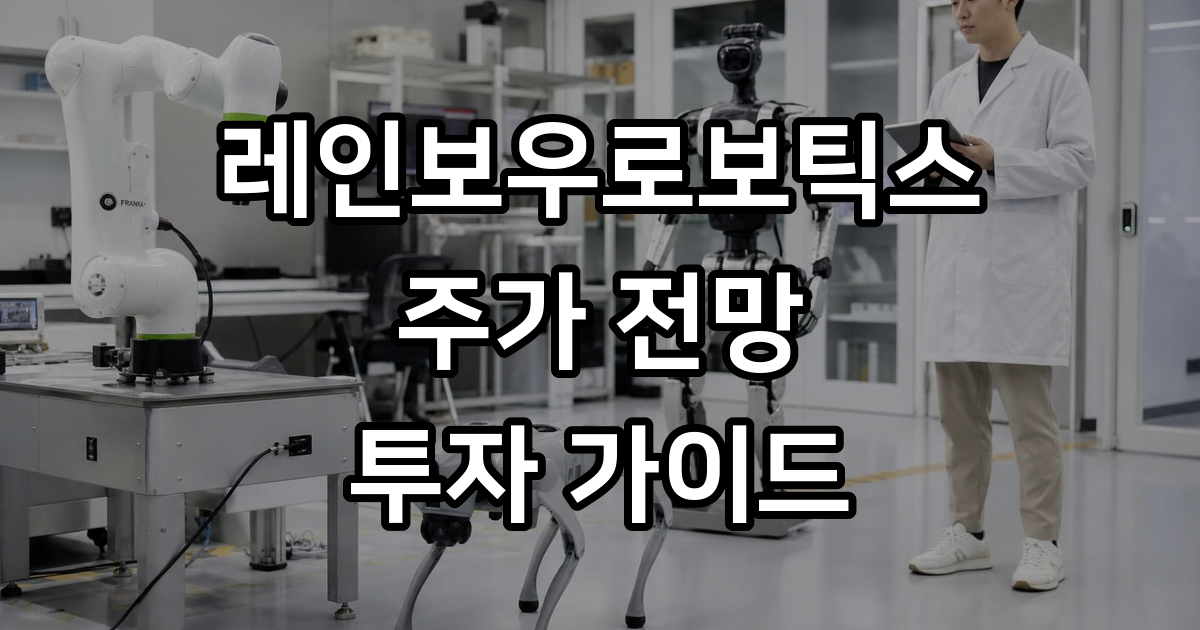 레인보우로보틱스 주가