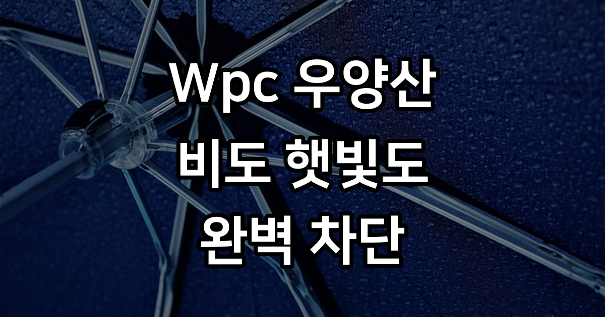 Wpc 우양산 기능 휴대성 가격 구매가이드