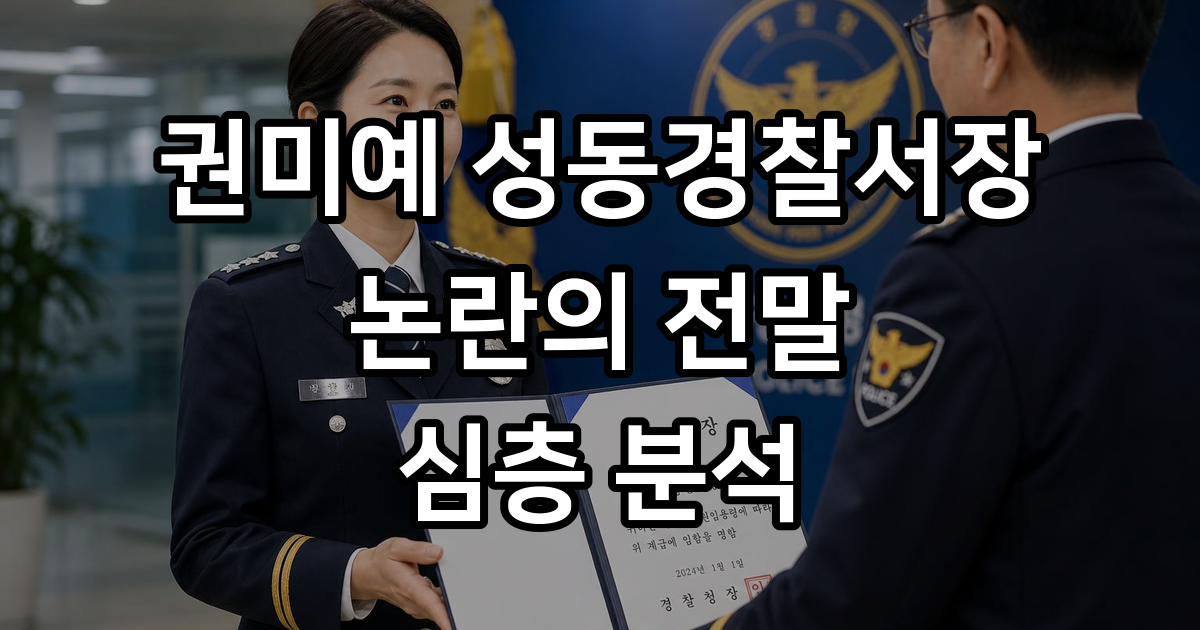 성동경찰서장 권미예
