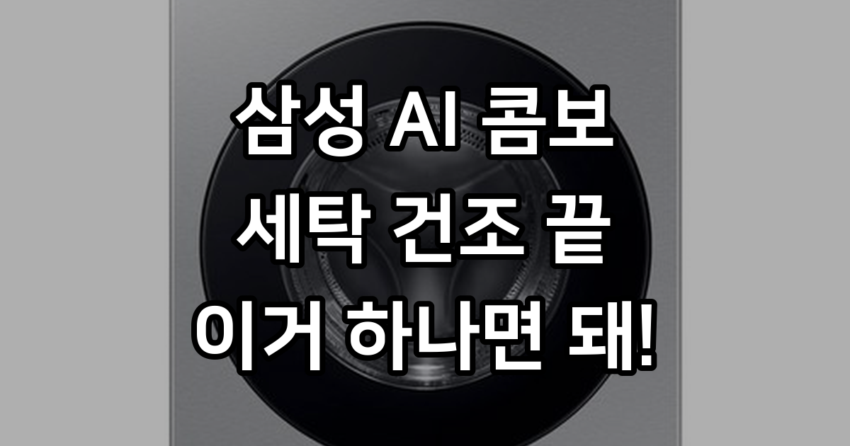 삼성 Bespoke AI 콤보 WD90H25AHS 25kg+18kg 기능 분석