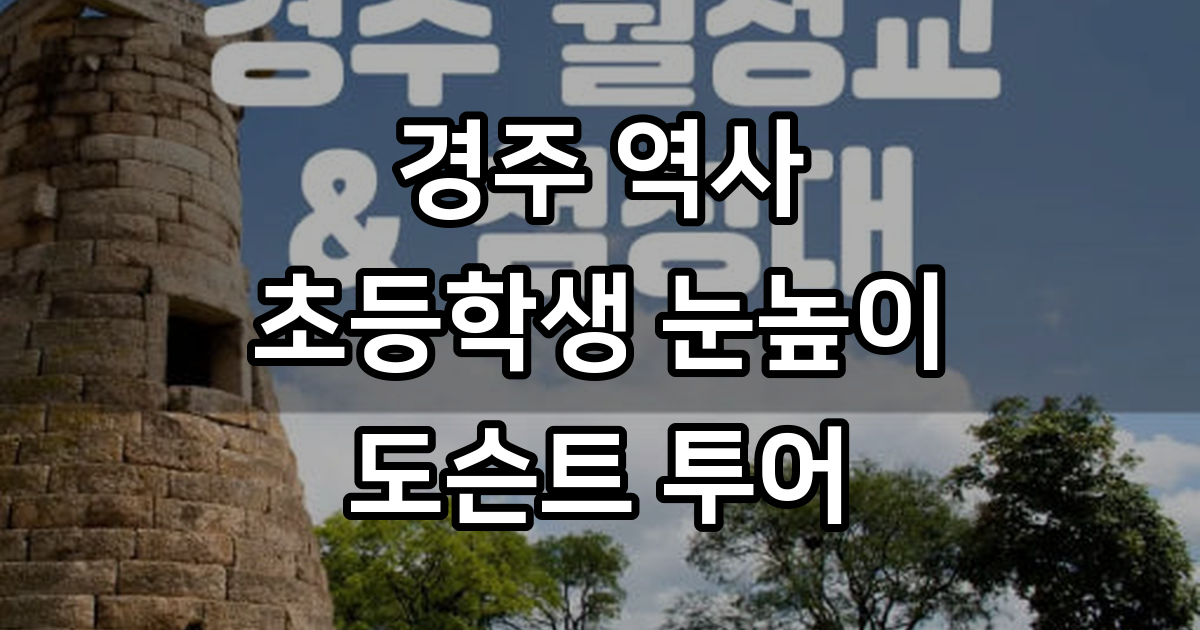 경주 첨성대 월정교 초등역사체험 신라여행 어린이 역사 도슨트 투어 by 역사나래 : 아이고고