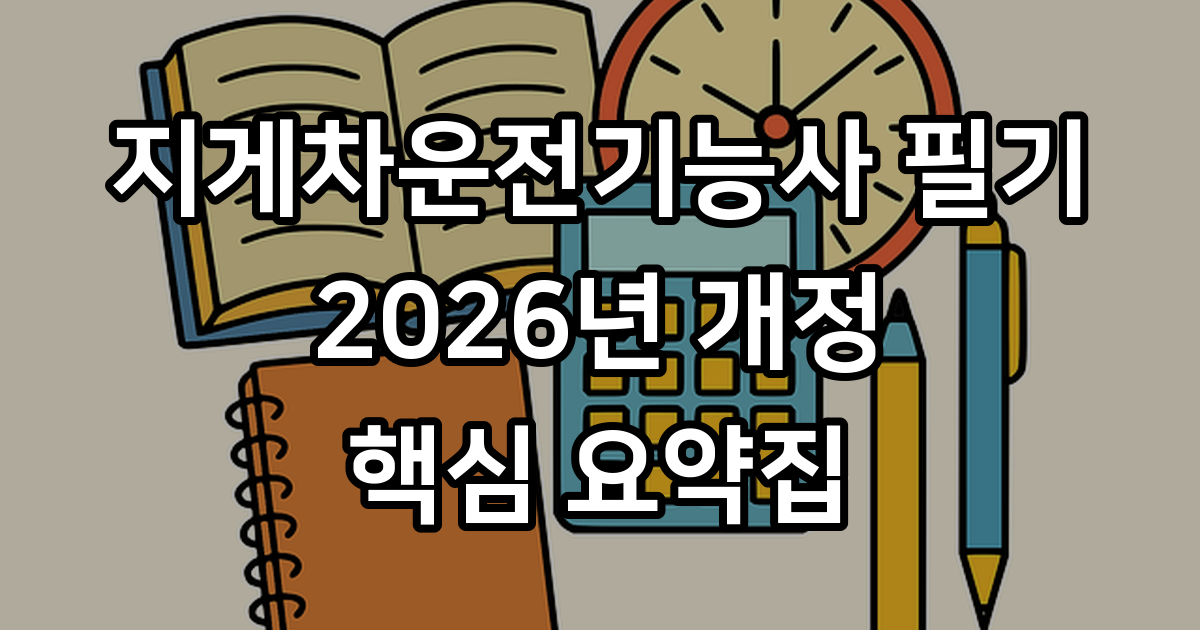 지게차 운전기능사 필기 요약집