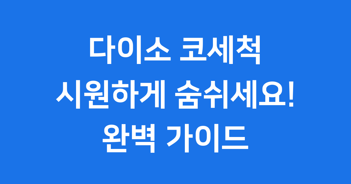 다이소 코세척, 답답한 코를 시원하게 뚫어주는 가성비 코세척기