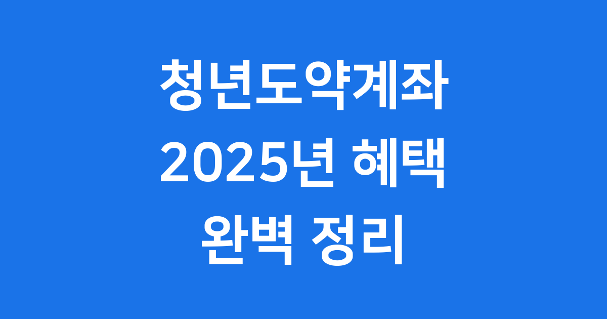 청년도약계좌, 2025년에는 어떤 점이 달라질까요?