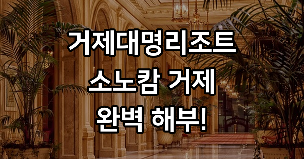 거제대명리조트 소노캄 거제 객실 부대시설