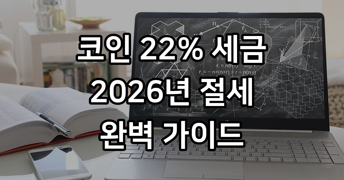 코인 22% 세금 2026년 절세 비법 미리 준비하세요