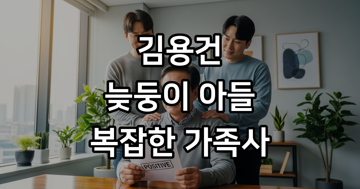 김용건 늦둥이 아들 5살 2026년 하정우 형제 관계는 과연