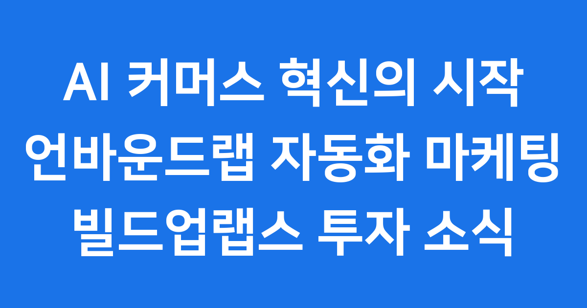 언바운드랩 빌드업랩스 투자 캐치모먼츠 AI 커머스 성공