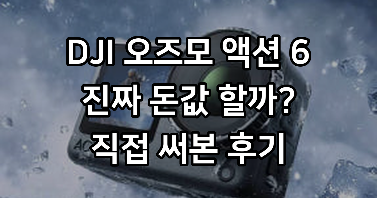 DJI Osmo Action 6 저조도도 선명한 사용기