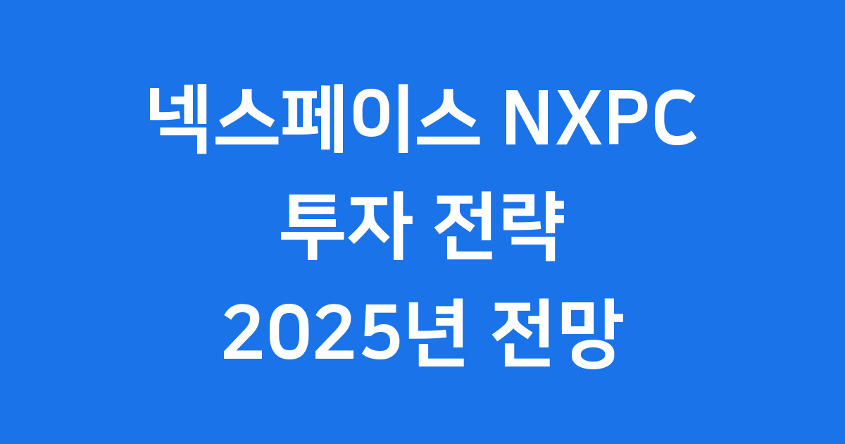 넥스페이스(NXPC) 투자 전략