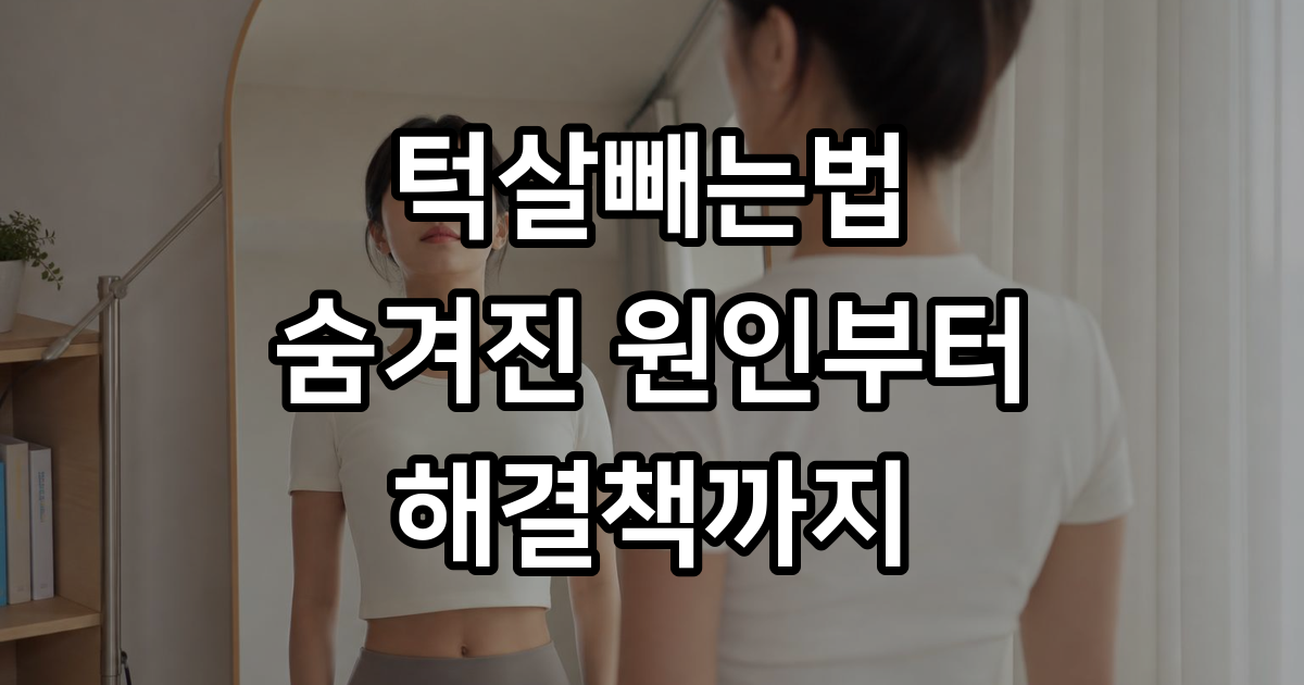 턱살빼는법 쉬운 운동과 습관으로 이중턱 관리