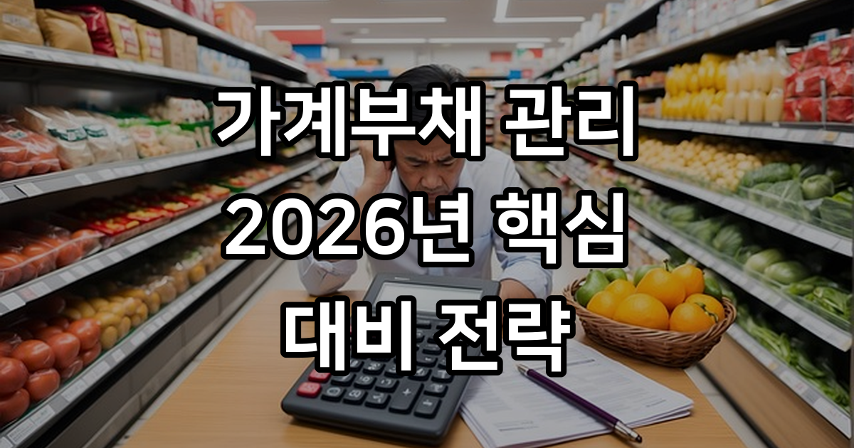 2026년 가계부채와 경기침체 대비 핵심 전략