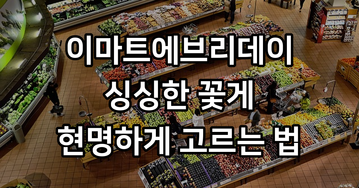 이마트에브리데이 꽃게 구매 가이드