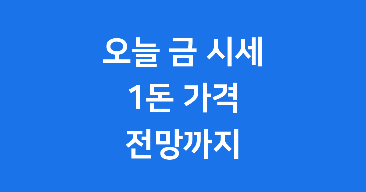 오늘 금 시세