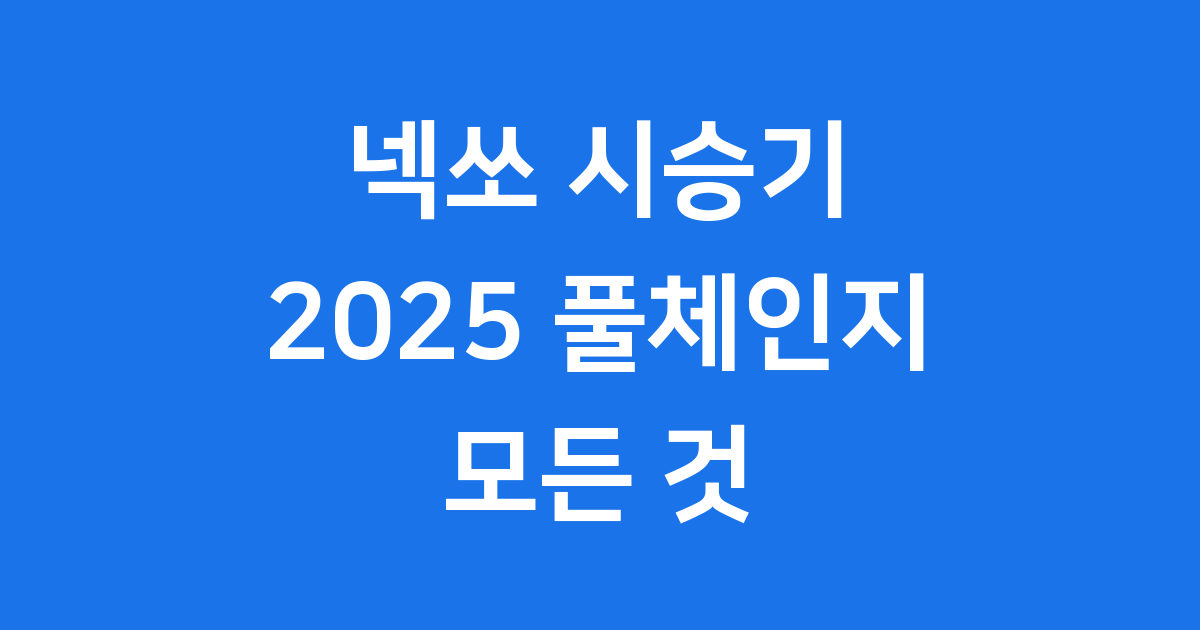 2025 디 올 뉴 넥쏘 시승기