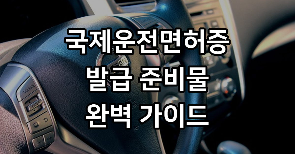 국제운전면허증 발급 가이드