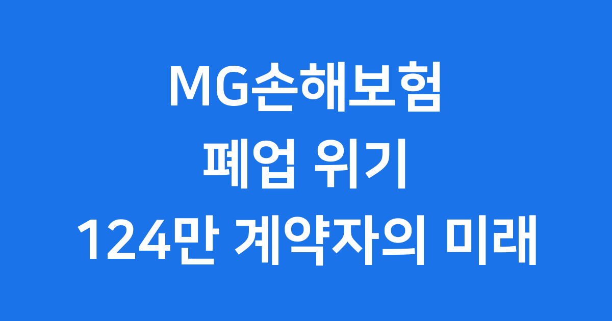 MG손해보험의 역사와 현재