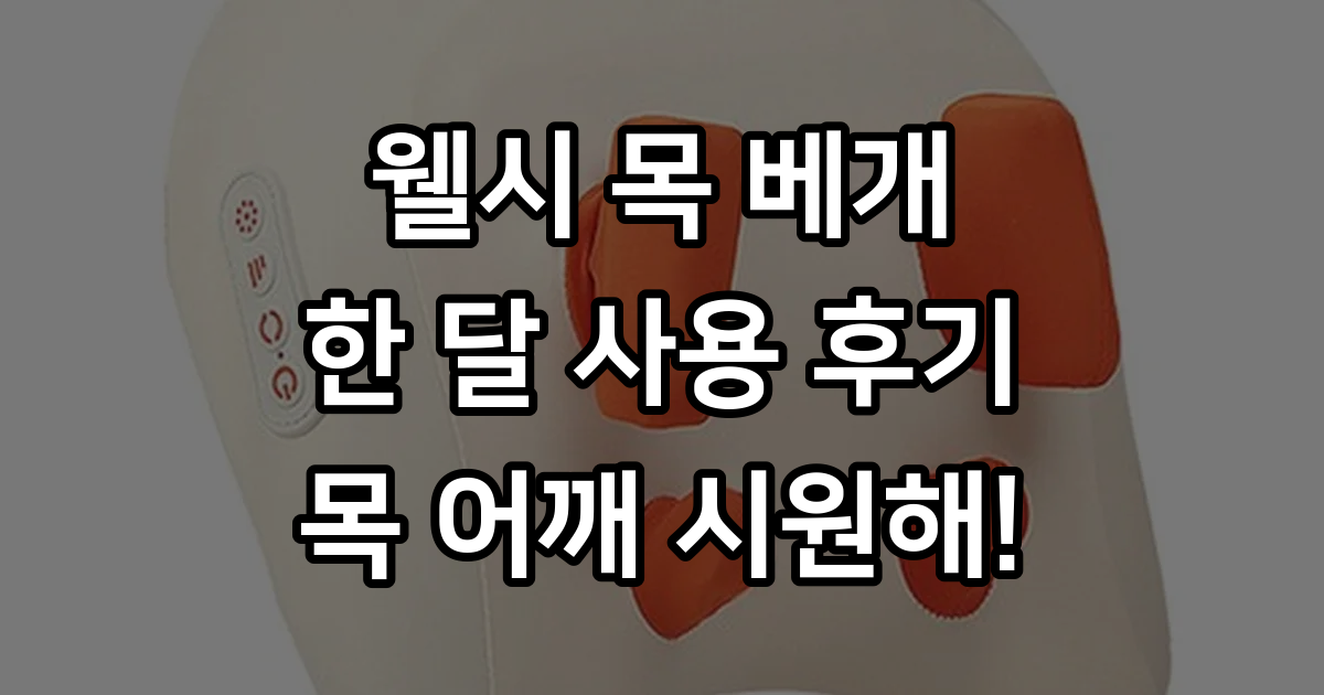 나나 목 마사지기 베개 안마기 전참시 덕분에 목 어깨가 가벼워졌어요