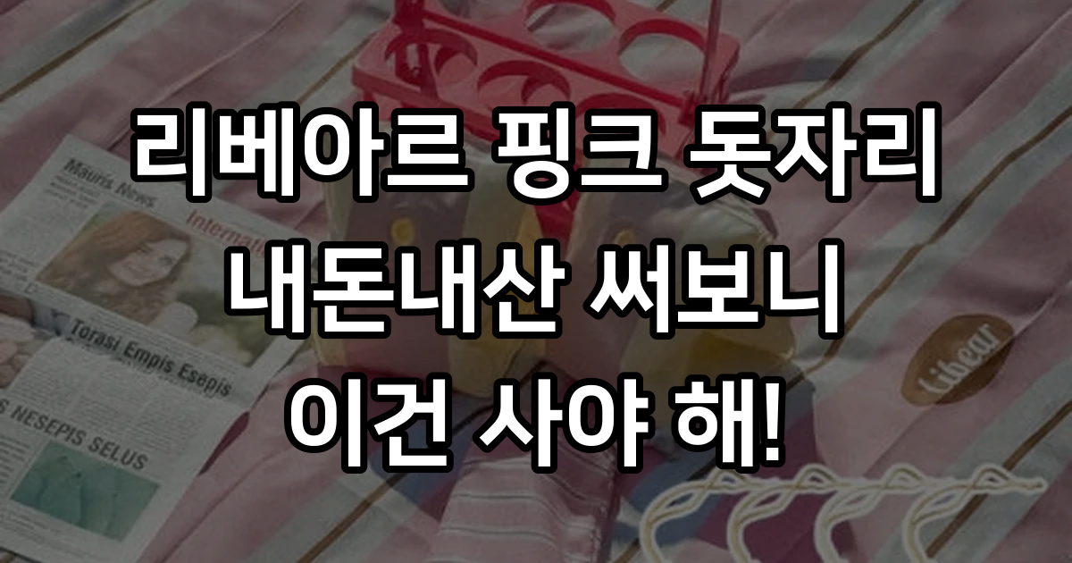 리베아르 경량 피크닉매트 야외 방수 휴대용 한강 돗자리 핑크 중형 : libear